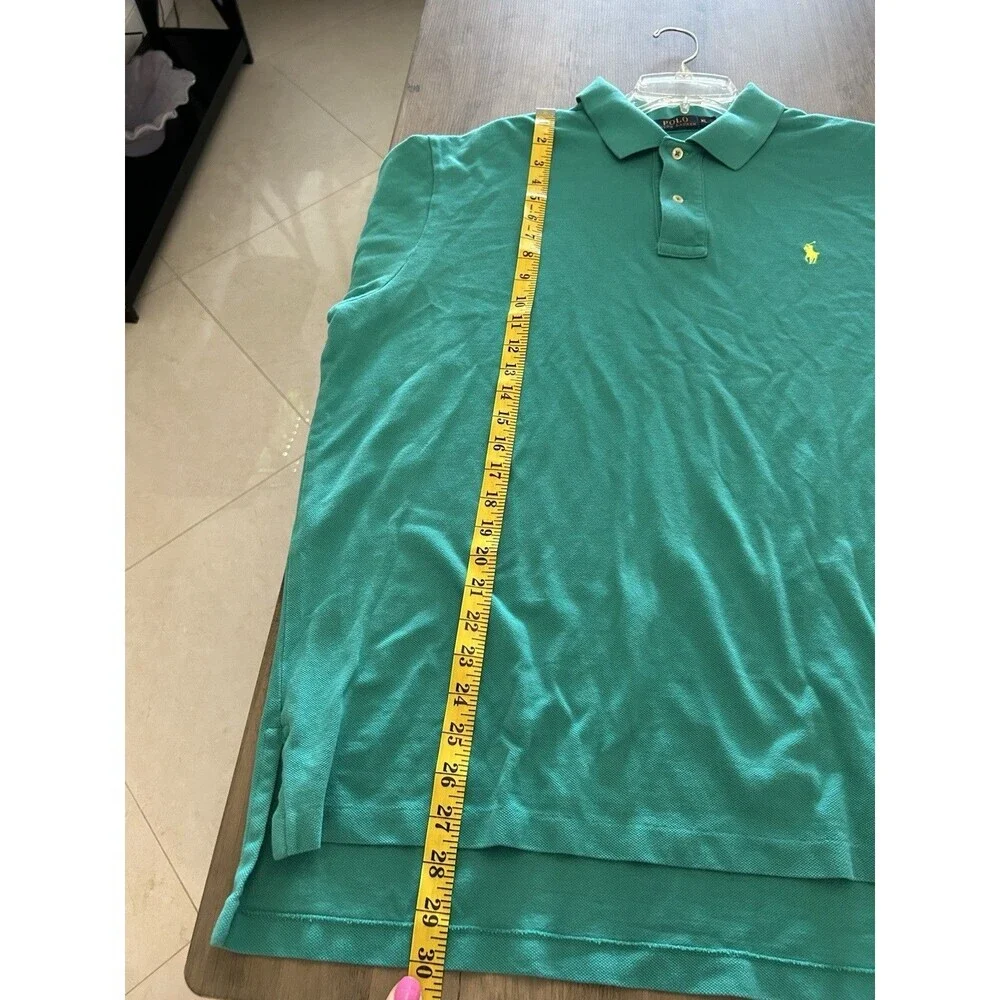 Polo Ralph Lauren Shirt Men XL Teal Green 100% Cotton Embroider
